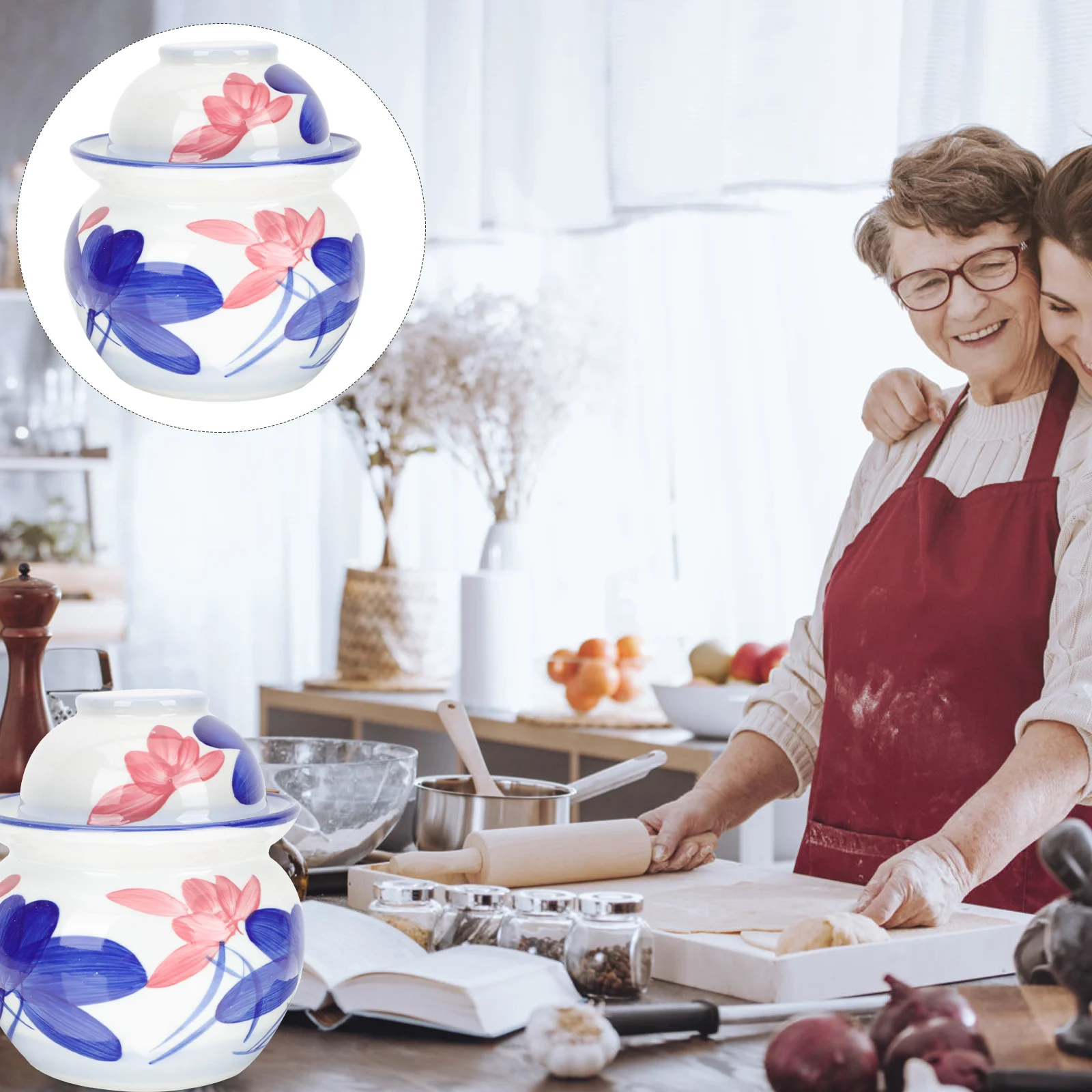 Jar Ceramic Crock Fermentation Pickle Kimchi Sauerkraut Fermenting Pot Storage Chinesejarspickling Containers Can Canister
Jar Ceramic Crock Fermentation Pickle Kimchi Sauerkraut Fermenting Pot Storage Chinesejarspickling Containers Can Canister