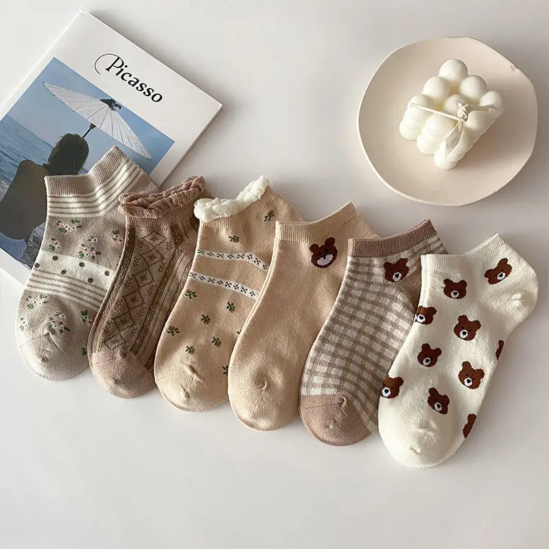 Harajuku Cute Animals Short Socks High Quality Cartoon Bear Socks Wholesale Low Tube Cute Socks Women Breathable Cotton Sock
Harajuku Cute Animals Short Socks High Quality Cartoon Bear Socks Wholesale Low Tube Cute Socks Women Breathable Cotton Sock