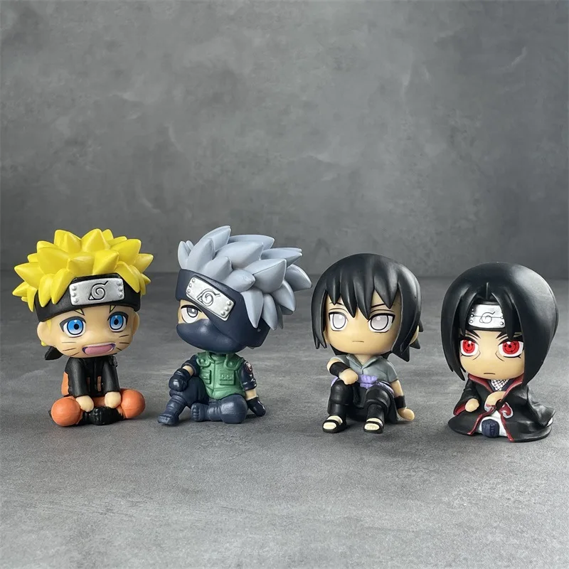 

Anime Naruto Action Figure Characters Uzumaki Naruto Hatake Kakashi Q Version Collecting Model Dolls New PVC Car Ornaments Toys