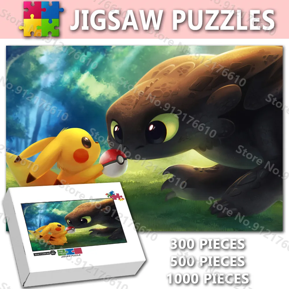 Pokemon and Dragon Jigsaw Puzzle 300/500/1000 Pieces Pikachu Cartoon Anime Puzzles for Adults Decompress Educational Toys Gifts
Pokemon and Dragon Jigsaw Puzzle 300/500/1000 Pieces Pikachu Cartoon Anime Puzzles for Adults Decompress Educational Toys Gifts