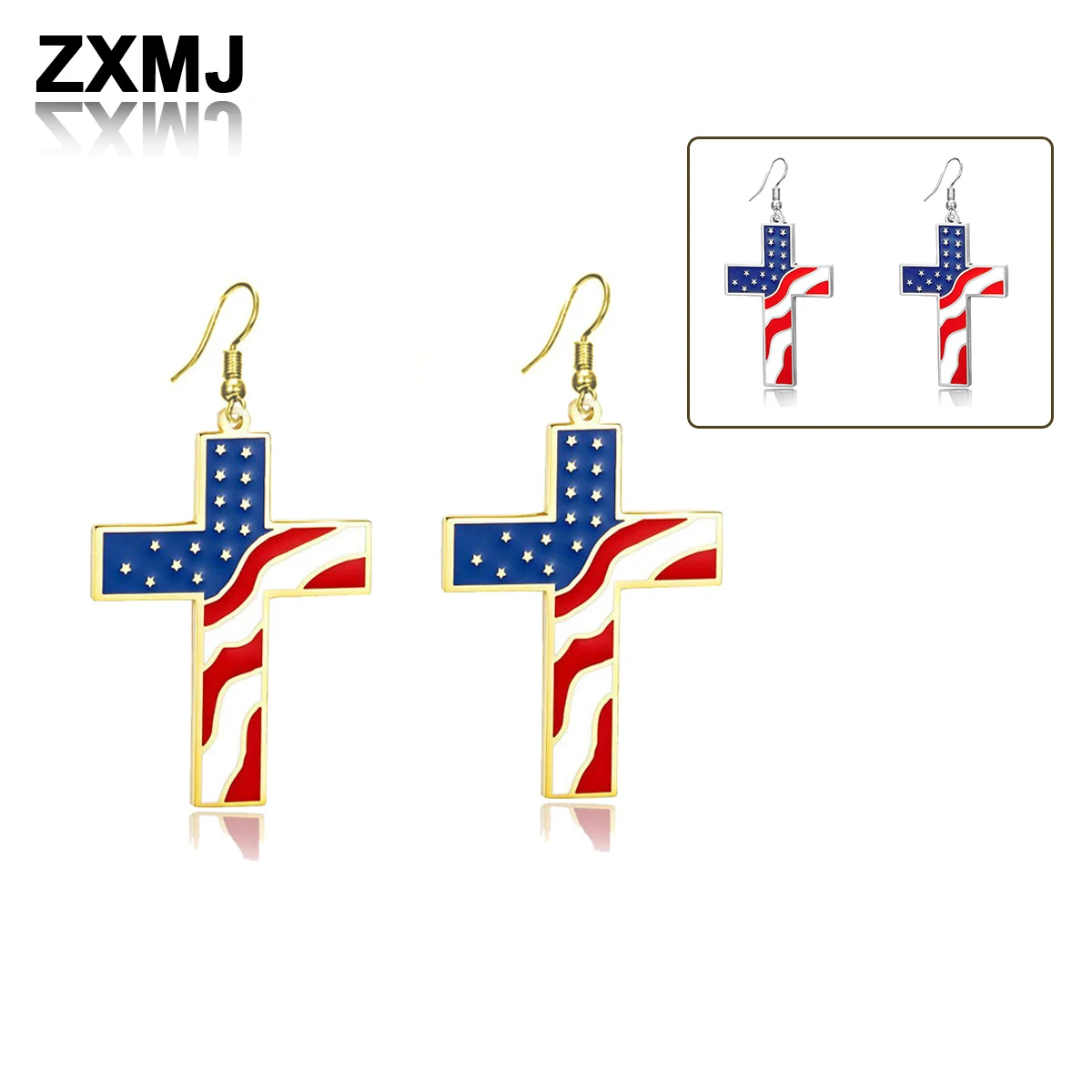 ZXMJ Hip-hop Fashion Earrings American Cross Earrings for Women New Trendy Ear Hook Unisex Ear Rings Metal Popular Jewelry
ZXMJ Hip-hop Fashion Earrings American Cross Earrings for Women New Trendy Ear Hook Unisex Ear Rings Metal Popular Jewelry