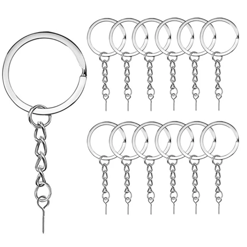 100 Pieces Flat Key Rings Kit Alloy Anti-rust Keyrings with Chain Open Jump Rings DIY Crafts Jewelry Making Holiday Gift
100 Pieces Flat Key Rings Kit Alloy Anti-rust Keyrings with Chain Open Jump Rings DIY Crafts Jewelry Making Holiday Gift