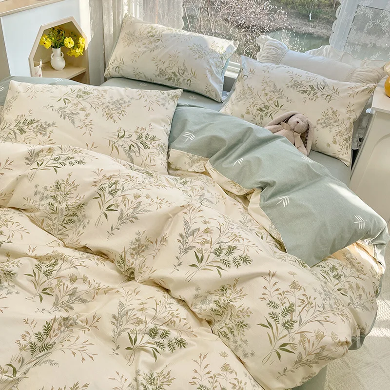 New Floral Print 100% Cotton Bedding Set Large Soft Skin Friendly Duvet Cover Set with Flat Sheet Pillowcase Quilt Cover Set Hot
New Floral Print 100% Cotton Bedding Set Large Soft Skin Friendly Duvet Cover Set with Flat Sheet Pillowcase Quilt Cover Set Hot