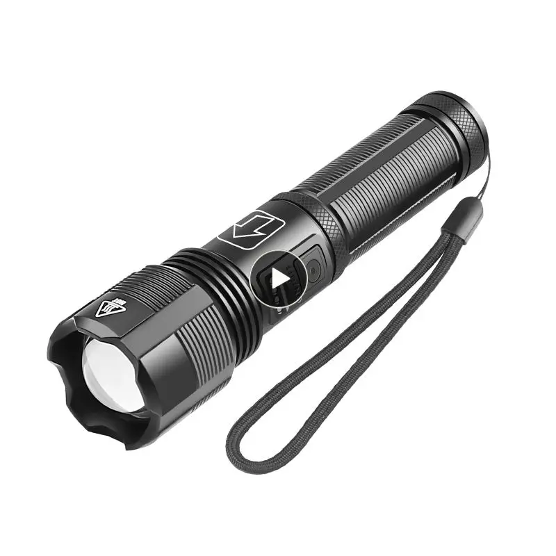 

XHP50/XHP70 Multi-function Glare Flashlight Telescopic Zoom Torch USB Charging Hand Lamp Outdoor Camping Cycling Flashlight