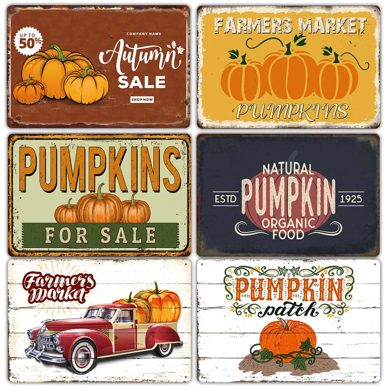 Metal Signs Vintage Farm Pumpkins Metal Tin Sign Rusty Metal Posters Tin Plaque Pub Bar Man Cave Club Wall Art Decor Accessories
Metal Signs Vintage Farm Pumpkins Metal Tin Sign Rusty Metal Posters Tin Plaque Pub Bar Man Cave Club Wall Art Decor Accessories
