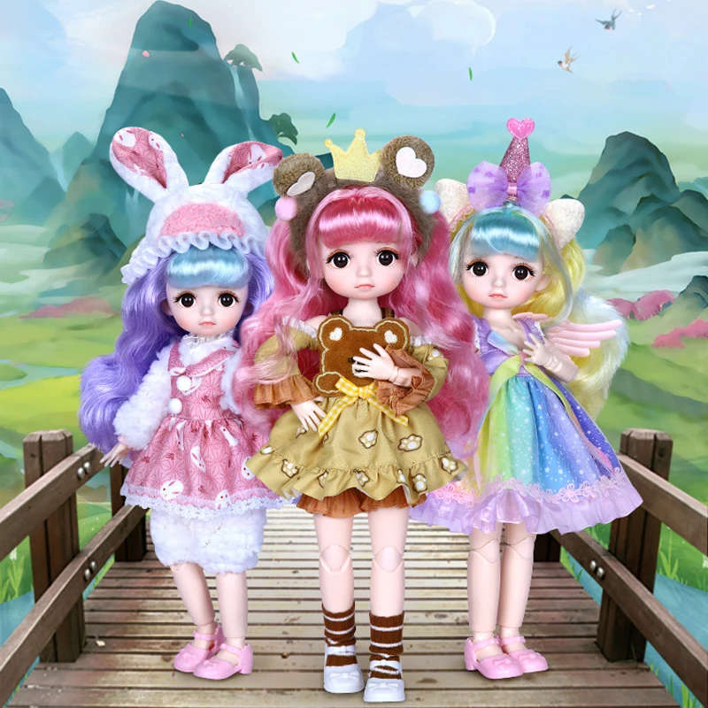 1set 28cm 1/6 BJD Doll Little Angel 28 Joints Animation Doll Small Luoli Girl Toy,Simulation Toy Can Change Makeup 
1set 28cm 1/6 BJD Doll Little Angel 28 Joints Animation Doll Small Luoli Girl Toy,Simulation Toy Can Change Makeup