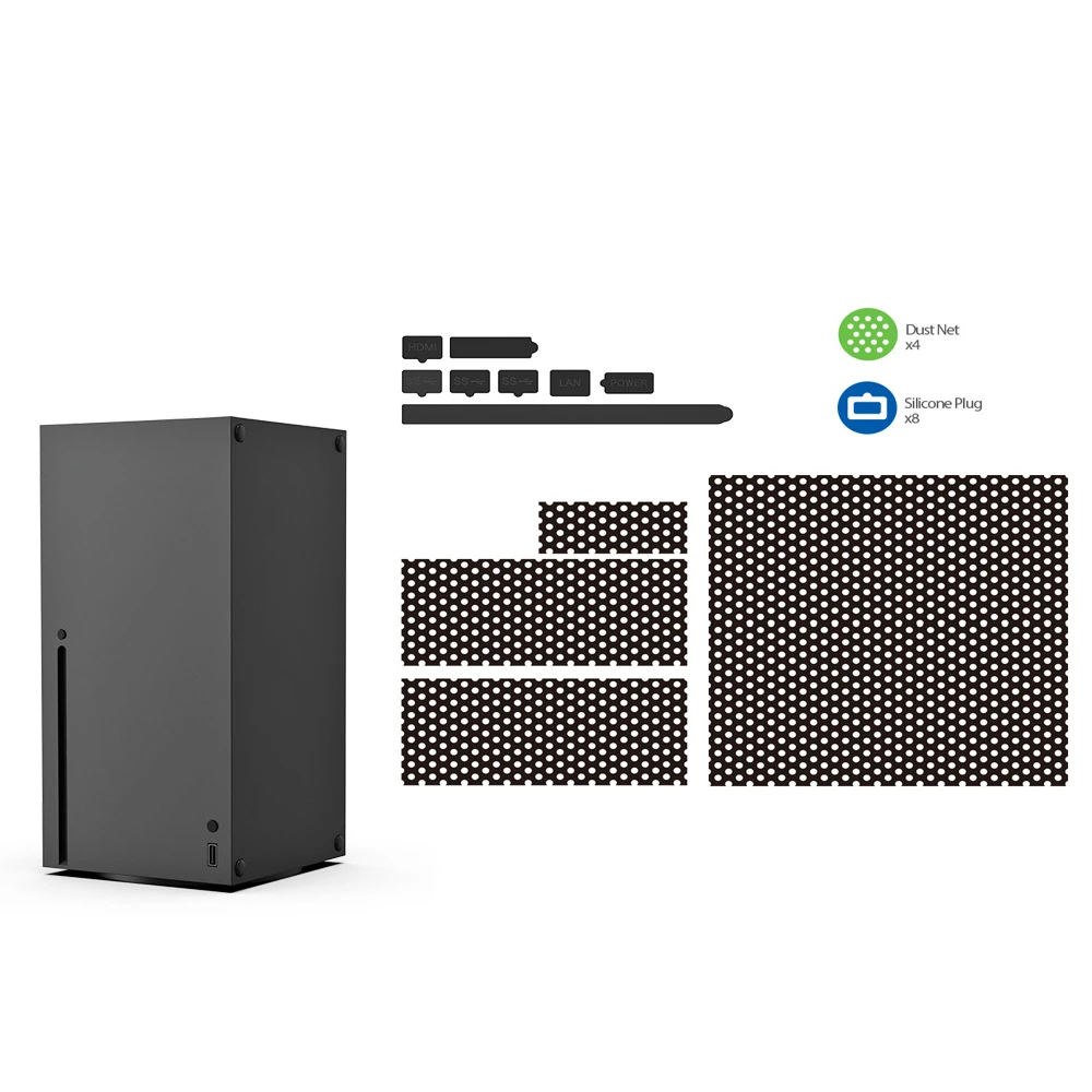 Cooling Fan Filter Anti-dust Plug Mesh Net Dust Cover Suit Kit For Xbox Series X Game Console Dustproof Cover Game Accessories
Cooling Fan Filter Anti-dust Plug Mesh Net Dust Cover Suit Kit For Xbox Series X Game Console Dustproof Cover Game Accessories