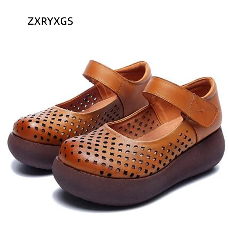 2022 Premium Cowhide Hollow Hole Shoes Summer Lady Sandals Platform Height Increasing Sandals Summer Leather Sandals for Women
2022 Premium Cowhide Hollow Hole Shoes Summer Lady Sandals Platform Height Increasing Sandals Summer Leather Sandals for Women