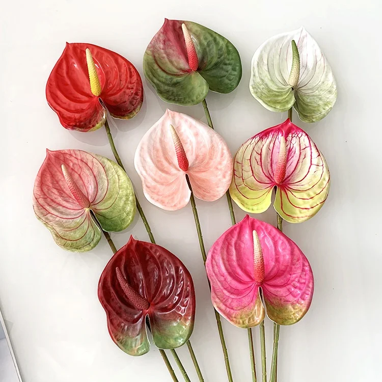 A-139 Wholesale Bangkok Anthurium Artificial Flowers Anthurium Real Touch Latex Red Anthurium
A-139 Wholesale Bangkok Anthurium Artificial Flowers Anthurium Real Touch Latex Red Anthurium