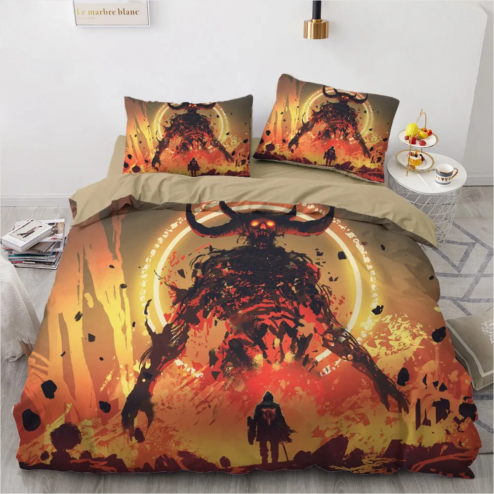 Crazy Demon in Fire Linens Bed Double-sided Comforter Cover Sets Twin Full Queen King Size 210x210cm Bedding Set Home Textile
Crazy Demon in Fire Linens Bed Double-sided Comforter Cover Sets Twin Full Queen King Size 210x210cm Bedding Set Home Textile