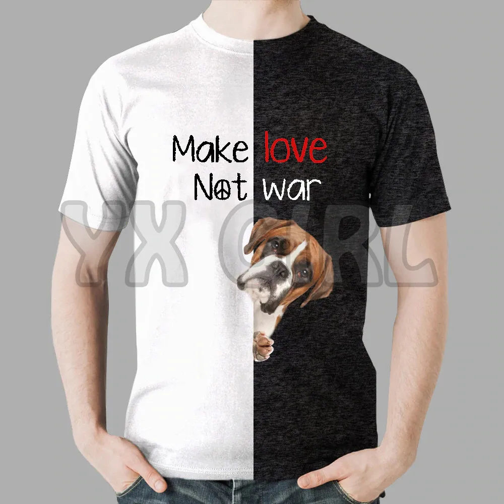 2022 Summer Fashion Men t shirt Make-Love-Not-War-Boxer 3D All Over Printed T Shirts Funny Dog Tee Tops shirts Unisex Tshirt
2022 Summer Fashion Men t shirt Make-Love-Not-War-Boxer 3D All Over Printed T Shirts Funny Dog Tee Tops shirts Unisex Tshirt