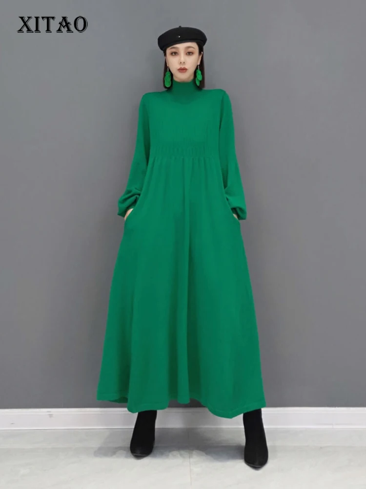 XITAO Solid Color Turtleneck Pocket Knitting Dress 2021 Autumn New Arrival Casual Easy Fashion Temperament All Match WMD3401
XITAO Solid Color Turtleneck Pocket Knitting Dress 2021 Autumn New Arrival Casual Easy Fashion Temperament All Match WMD3401