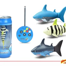 Mini Remote Control Little Shark New Unique Coca Cola Can Underwater Remote Control Shark Childrens Toy
