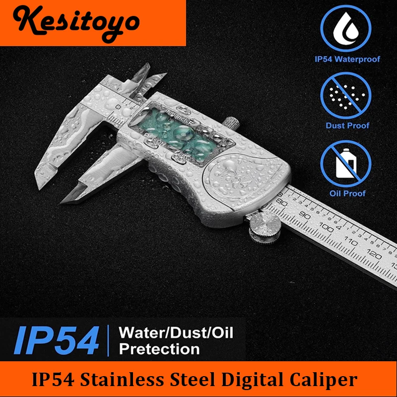 IP54 Digital Caliper Metal Pachometer Professional Vernier Caliber Stainless Steel Micrometer Electronic Depth Measuring Tool
IP54 Digital Caliper Metal Pachometer Professional Vernier Caliber Stainless Steel Micrometer Electronic Depth Measuring Tool