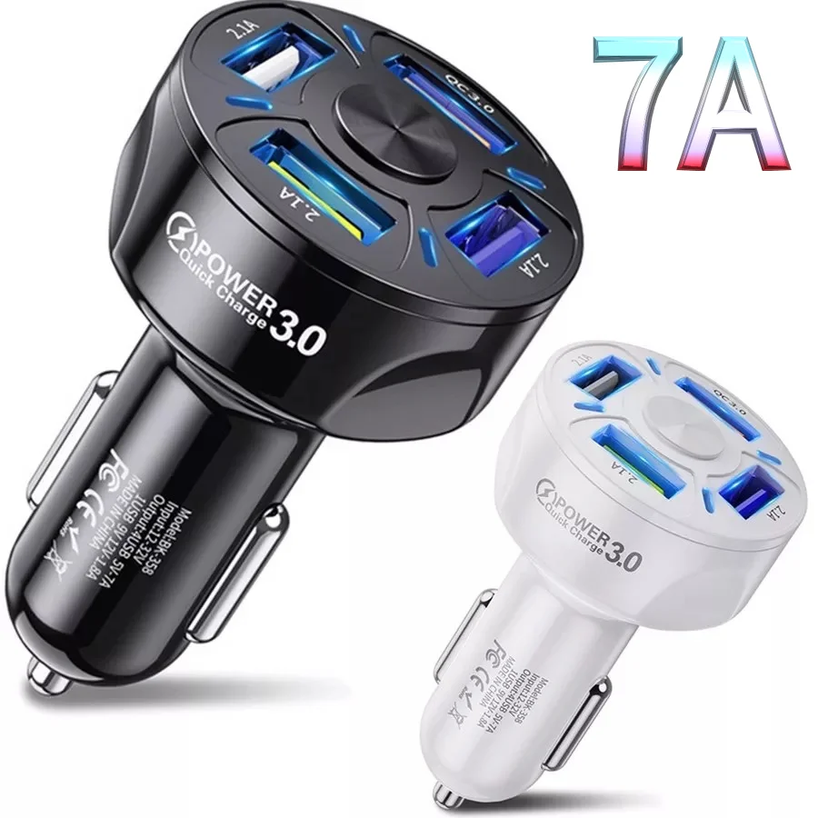 Автомобильное зарядное устройство с 4 портами, 48 Вт, 7A, быстрая зарядка 3,0, двойной USB-адаптер, быстрая зарядка для iPhone, Samsung, Xiaomi, автомобильное...
Автомобильное зарядное устройство с 4 портами, 48 Вт, 7A, быстрая зарядка 3,0, двойной USB-адаптер, быстрая зарядка для iPhone, Samsung, Xiaomi, автомобильное...