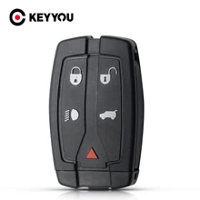 KEYYOU 5 Buttons For Land Rover Freelander 2 Discovery Remote Smart Key Key Shell Uncut Blade Case Car Accessories