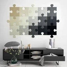 15pcs/set 3D Puzzle Wall Sticker Felt Board Message Board Photo Wall Display Board Living Room Bedroom Nordic Wall Home Decor