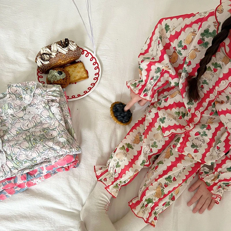 MILANCEL New Spring Kids Pajama Suit Children Cute Printed Rabbit Home Wear Girls Cartoon Flowers Loungewear
MILANCEL New Spring Kids Pajama Suit Children Cute Printed Rabbit Home Wear Girls Cartoon Flowers Loungewear
