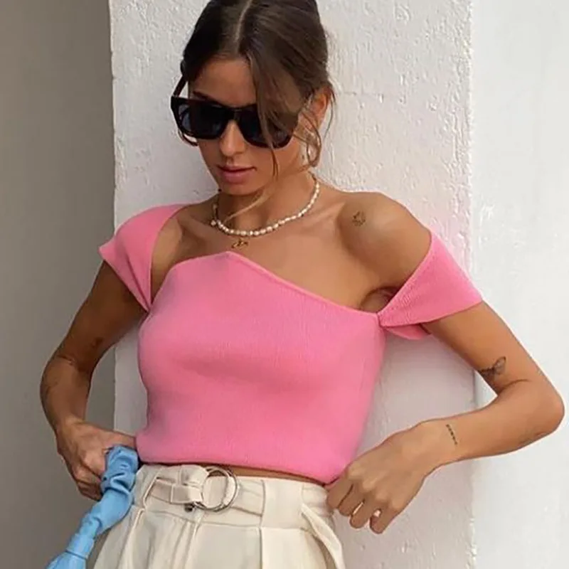 Woman Short Sleeve Rib Crop T-Shirt Solid Color Square Collar Casual Crop T-shirt S-L 3Color T237919G
Woman Short Sleeve Rib Crop T-Shirt Solid Color Square Collar Casual Crop T-shirt S-L 3Color T237919G