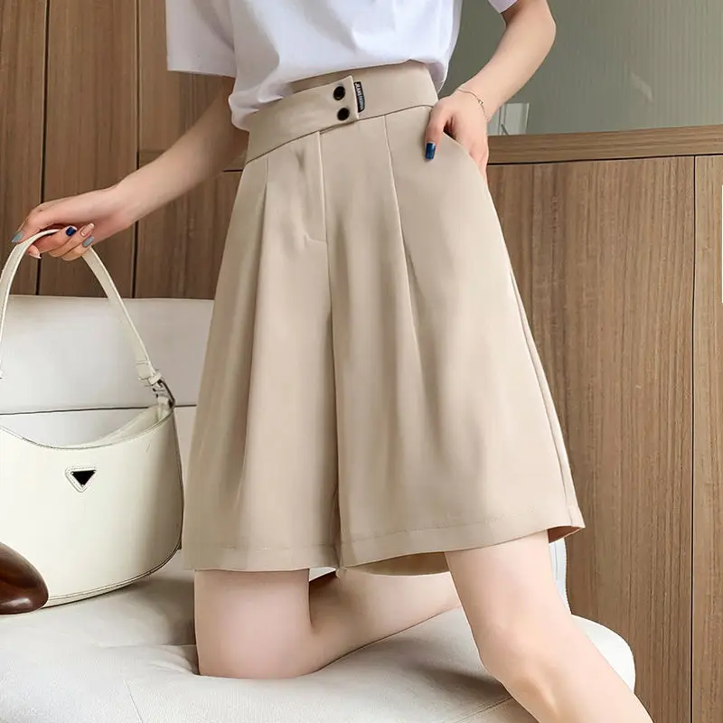2023 High Waist Shorts Women Button Solid Color Suit Short Shorts Female Korean Style Streetwear New Loose Leisure Daily W56
2023 High Waist Shorts Women Button Solid Color Suit Short Shorts Female Korean Style Streetwear New Loose Leisure Daily W56