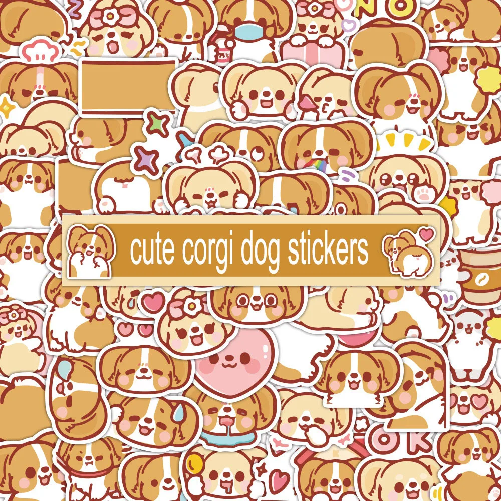 Cartoon Animal Corgi Dog Patterns Hand Account Material DIY Graffiti Sticker Children Reward Praise Stickers Waterproof Decal
Cartoon Animal Corgi Dog Patterns Hand Account Material DIY Graffiti Sticker Children Reward Praise Stickers Waterproof Decal