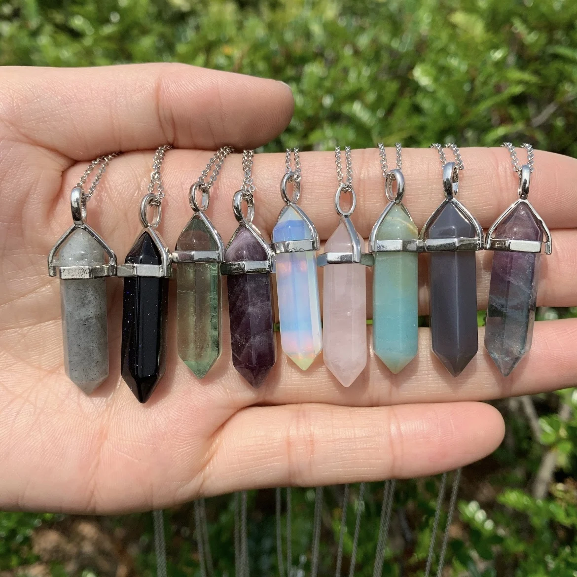 Dainty Hexagonal Natural Crystal Necklace for Women Girls Rose Quartz Amethyst Opal Healing Stone Crystal Lucky Jewelry Gifts
Dainty Hexagonal Natural Crystal Necklace for Women Girls Rose Quartz Amethyst Opal Healing Stone Crystal Lucky Jewelry Gifts