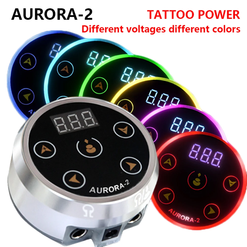 Aurora 2 Tattoo Power Supply Digital LCD Display Colorful Ambient Light Mini Power for Tattoo Gun with Adapter Tattoo Supplies
Aurora 2 Tattoo Power Supply Digital LCD Display Colorful Ambient Light Mini Power for Tattoo Gun with Adapter Tattoo Supplies