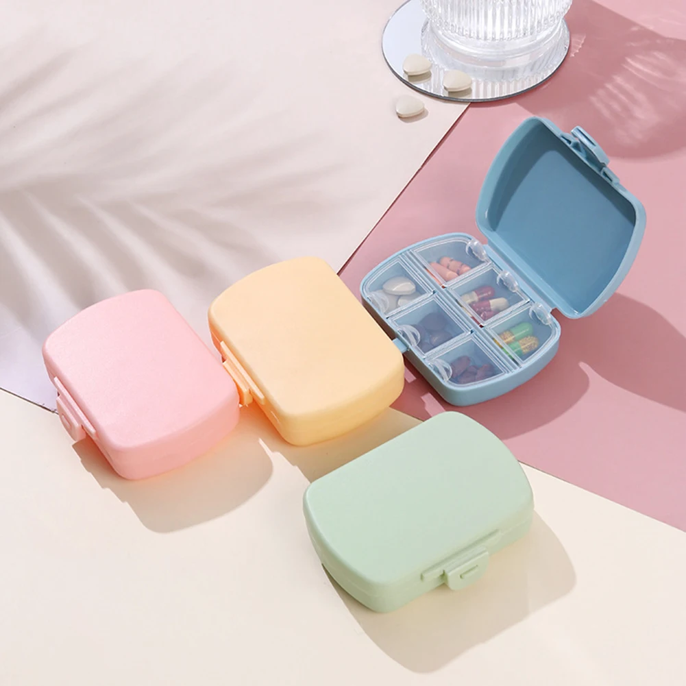 

6 Grids Travel Pill Box Weekly Medicine Storage Organizer Container Drug Tablet Dispenser Independent Lattice Medicines Case Box