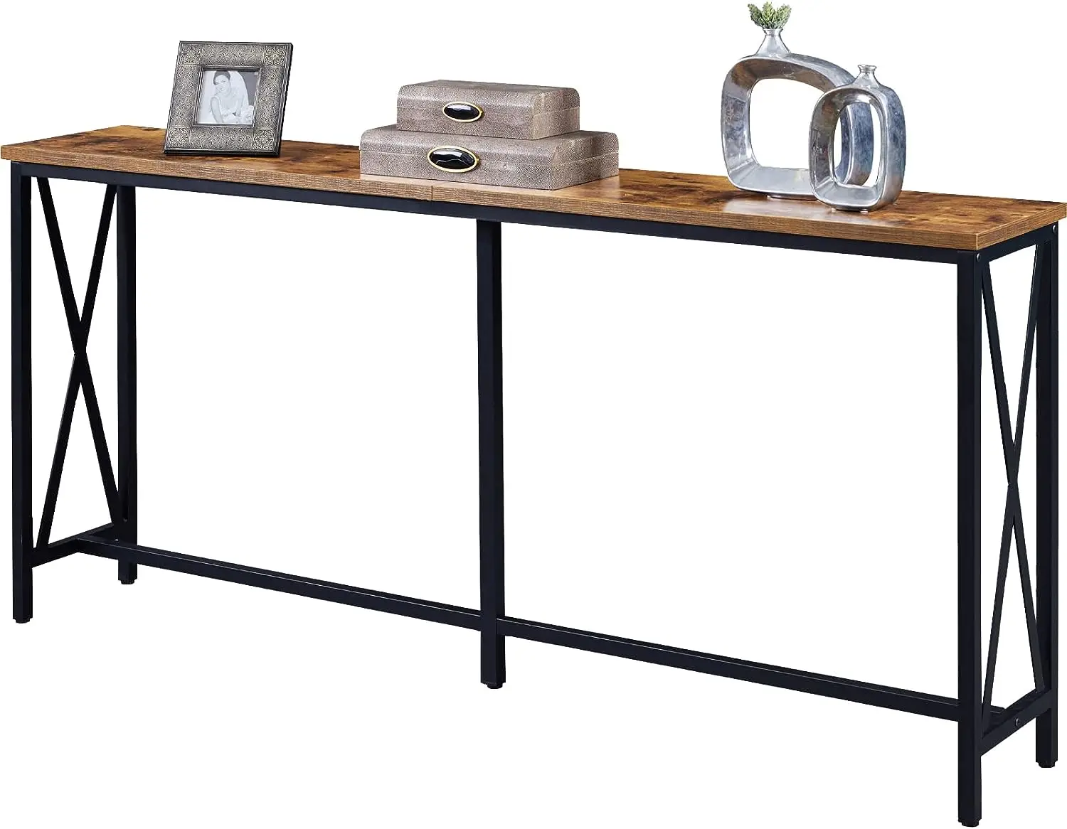 Inch Console Table, Extra Long Entryway Table with Metal Frame and X-Shaped Design, Narrow Sofa Table for Living Room and Hallwa
Inch Console Table, Extra Long Entryway Table with Metal Frame and X-Shaped Design, Narrow Sofa Table for Living Room and Hallwa