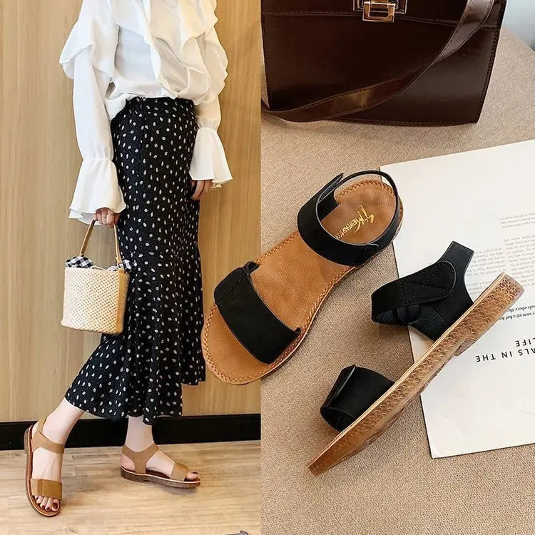 2023 Summer Women's Sandals PU Hook Loop Woman Flat Shoes Open Toe Classic Ladies Sandals Casual Rome Soft Leather Beach Shoes
2023 Summer Women's Sandals PU Hook Loop Woman Flat Shoes Open Toe Classic Ladies Sandals Casual Rome Soft Leather Beach Shoes