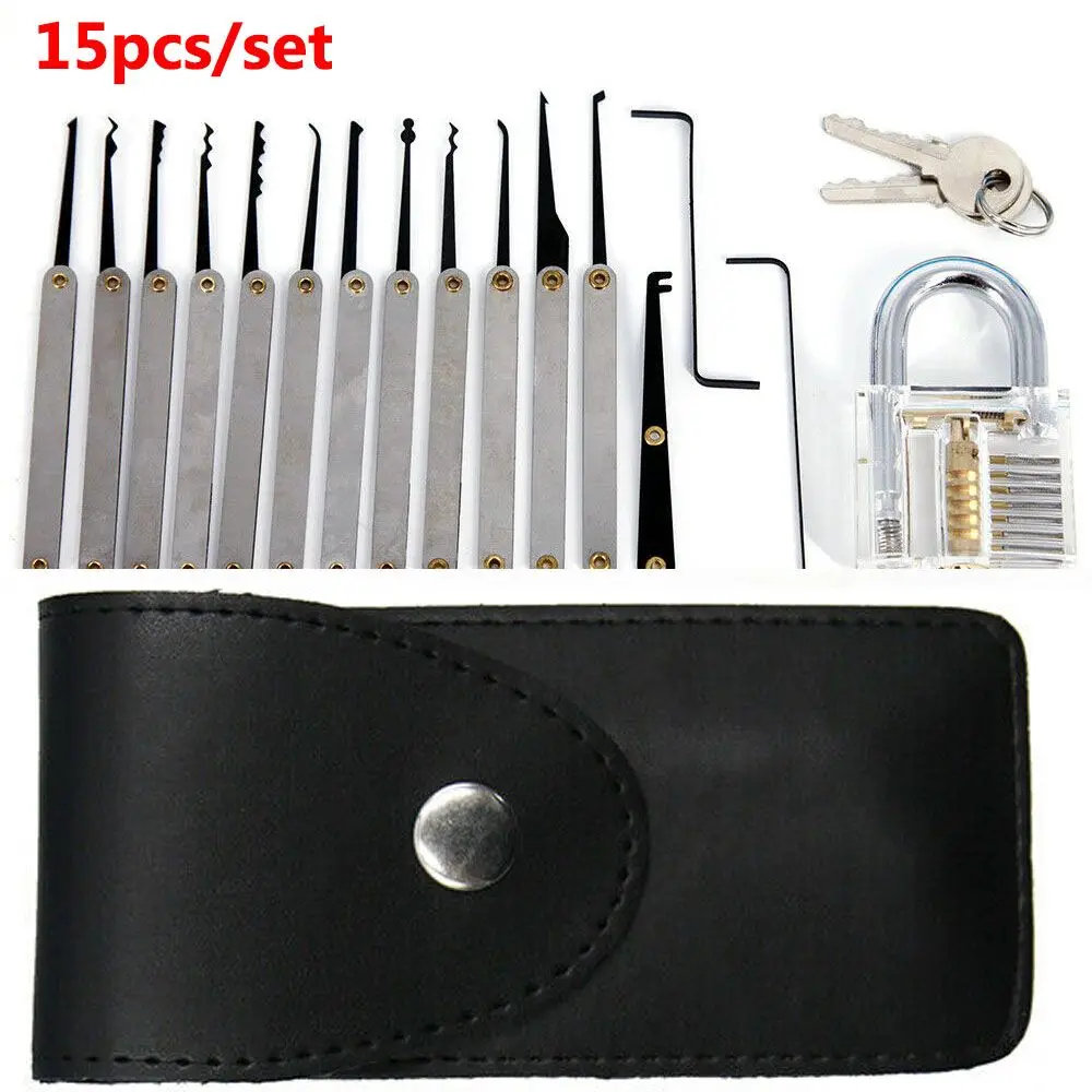New Protable Door Hardware Practice Padlocks Lock Pick Tools Key Extractor Transparent Unlocking Set
New Protable Door Hardware Practice Padlocks Lock Pick Tools Key Extractor Transparent Unlocking Set