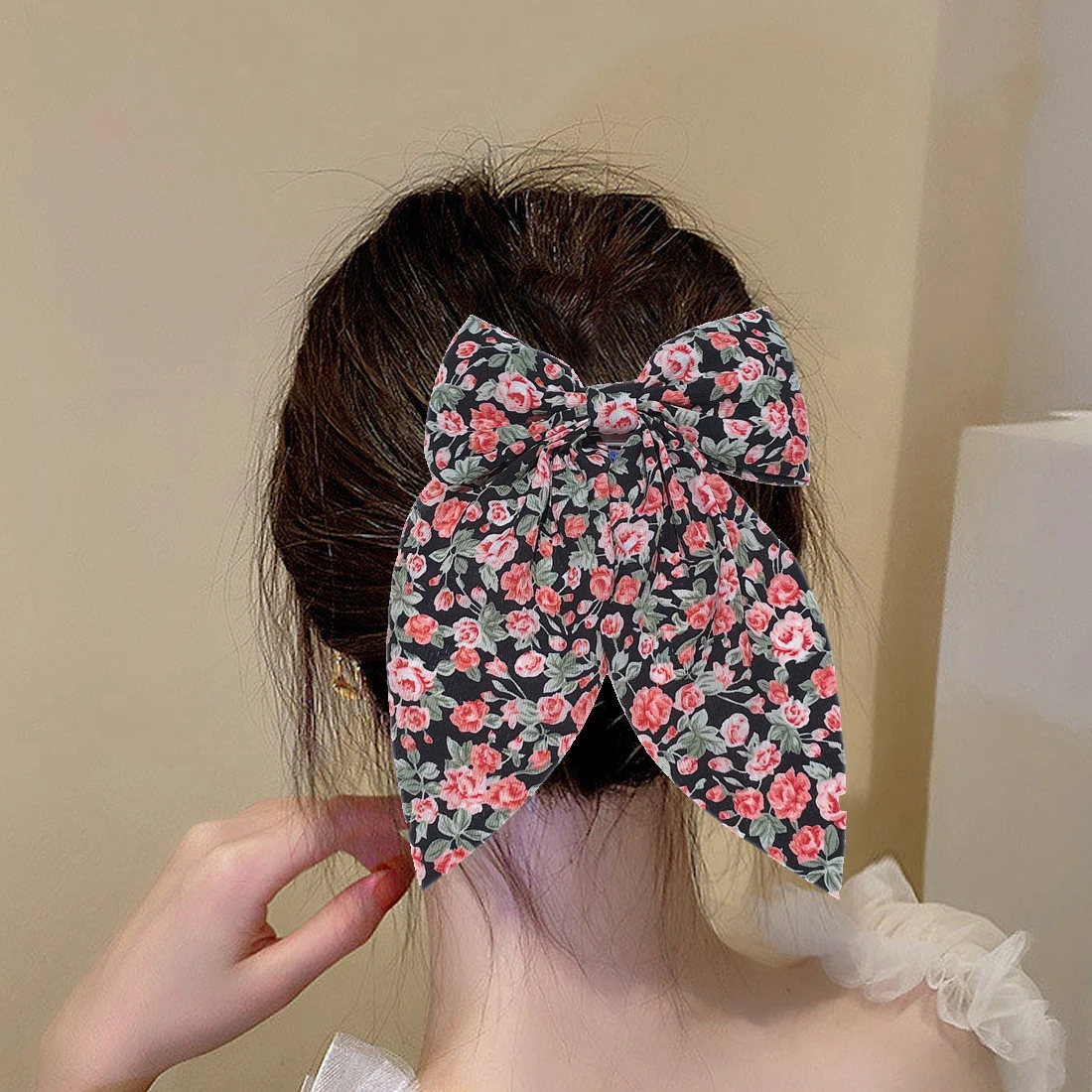 Fashion Floral Print Bow Ribbon Hair Clip Beautiful Sweet Barrettes For Women Girls Pastoral Headwear Hairpin Hair Accessories
Fashion Floral Print Bow Ribbon Hair Clip Beautiful Sweet Barrettes For Women Girls Pastoral Headwear Hairpin Hair Accessories