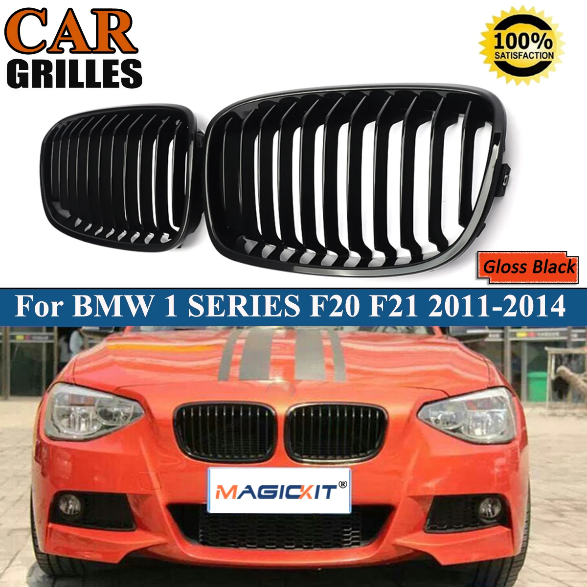 MagicKit Car Racing Grill Fit For BMW F20 F21 LCI 1 Series 1 Pair Front Kidney Grille 2011-2015 Auto Accessories
MagicKit Car Racing Grill Fit For BMW F20 F21 LCI 1 Series 1 Pair Front Kidney Grille 2011-2015 Auto Accessories