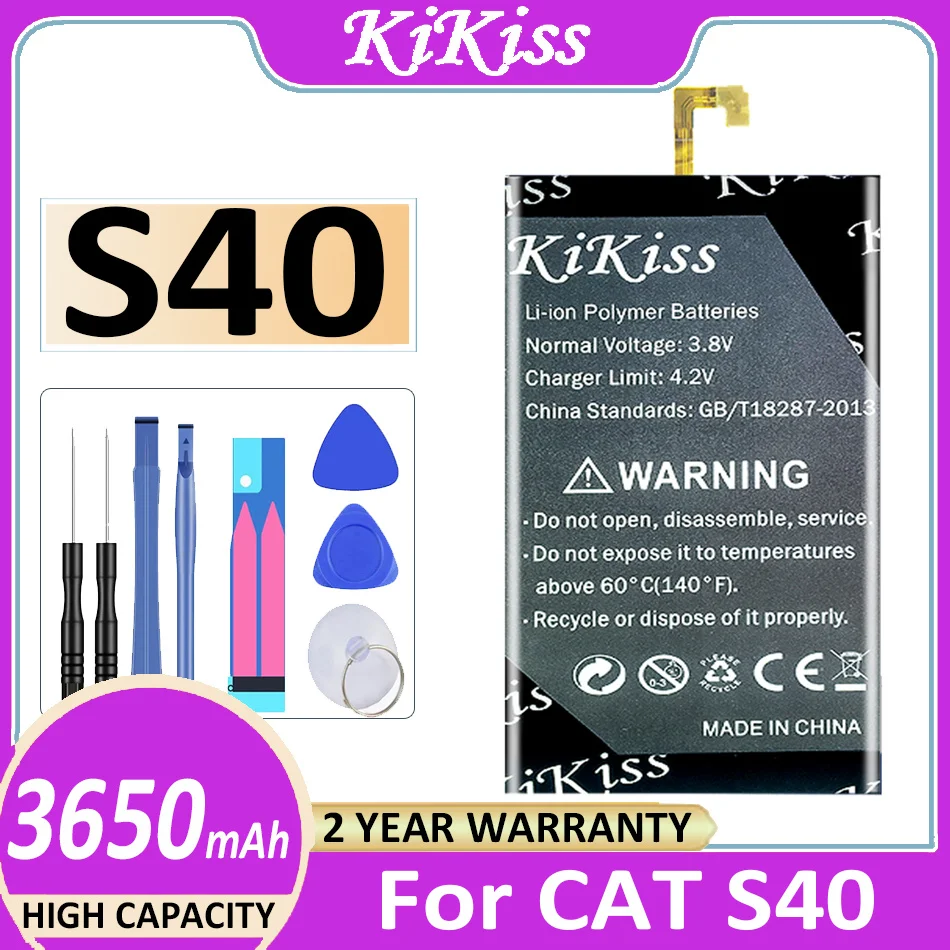 Original KiKiss Battery 3650mAh Battery 458002-S40 for CAT/ CATERPILLAR S40 Batterij + Track NO 
Original KiKiss Battery 3650mAh Battery 458002-S40 for CAT/ CATERPILLAR S40 Batterij + Track NO