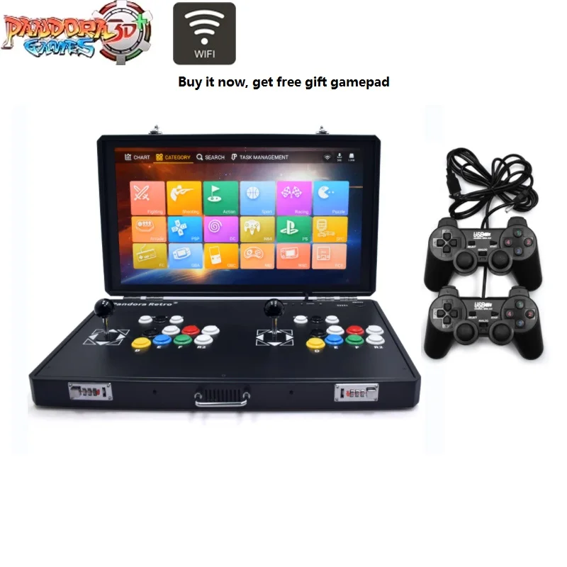 Pandora 3D WiFi Plus 24-дюймовая IPS аркадная консоль 8000 игр 2 игрока печатная плата Ретро видео аркадная коробка настольная барная машина
Pandora 3D WiFi Plus 24-дюймовая IPS аркадная консоль 8000 игр 2 игрока печатная плата Ретро видео аркадная коробка настольная барная машина