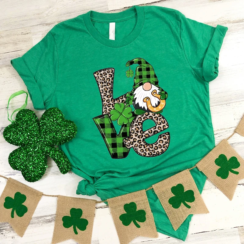 

LOVE Patrick Day Gnomes Shirt St. Patricks Day Shirt Shamrock Lucky Tee Shamrock Shirts Patrick's Day Irish Tshirt Kawaii m