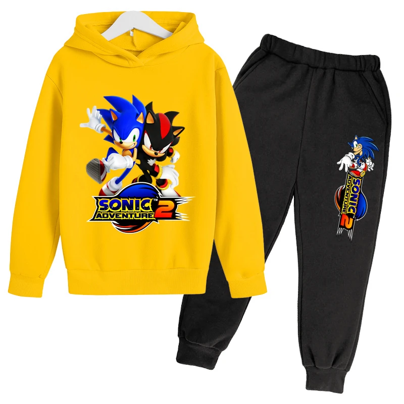 Sonic 4-14 Years Old Fashion Hooded Tops Trousers Children Girls Boys Printed Long Sleeves Costumes Outfits Cartoon Casual Suits
Sonic 4-14 Years Old Fashion Hooded Tops Trousers Children Girls Boys Printed Long Sleeves Costumes Outfits Cartoon Casual Suits