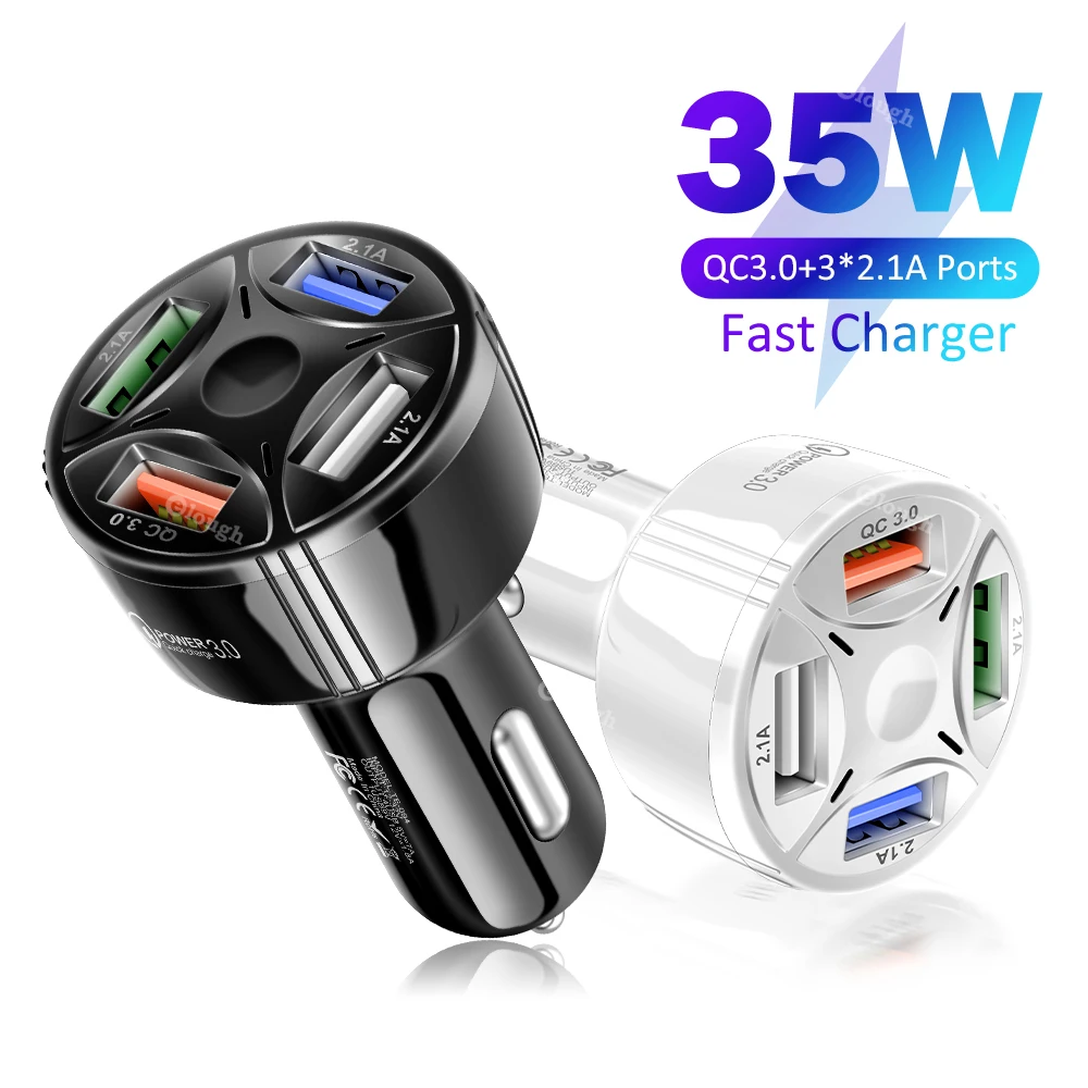 USB Car Charger 4 Ports 35W 7A Car Charger Fast Charging For iPhone 13 12 11 Xiaomi Huawei Phone QC 3.0 USB Car Charger Type C
USB Car Charger 4 Ports 35W 7A Car Charger Fast Charging For iPhone 13 12 11 Xiaomi Huawei Phone QC 3.0 USB Car Charger Type C