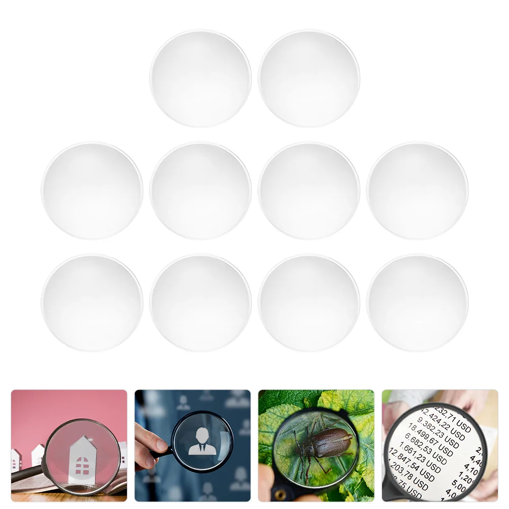 10 Pcs Magnifier Making Supplies Magnification Lens Magnifying Mirror Clear Accessories Transparent
10 Pcs Magnifier Making Supplies Magnification Lens Magnifying Mirror Clear Accessories Transparent