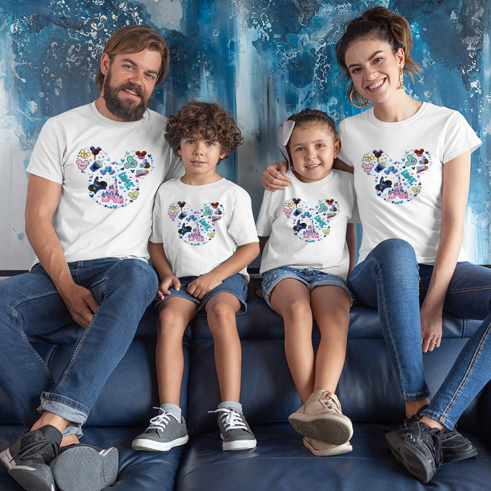 Disney Mickey Minnie Aesthetic Family Clothes Mom and Daughter Equal T-shirt Fashion Summer Harajuku Father and Son T Shirts
Disney Mickey Minnie Aesthetic Family Clothes Mom and Daughter Equal T-shirt Fashion Summer Harajuku Father and Son T Shirts