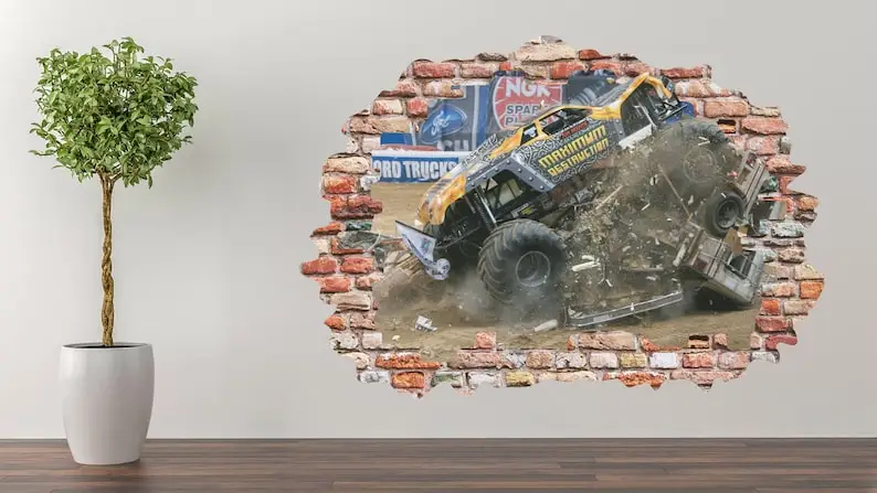 Monster Truck Wall Decal Room or Game Room Art Decor Sticker Vinyl A-332 
Monster Truck Wall Decal Room or Game Room Art Decor Sticker Vinyl A-332