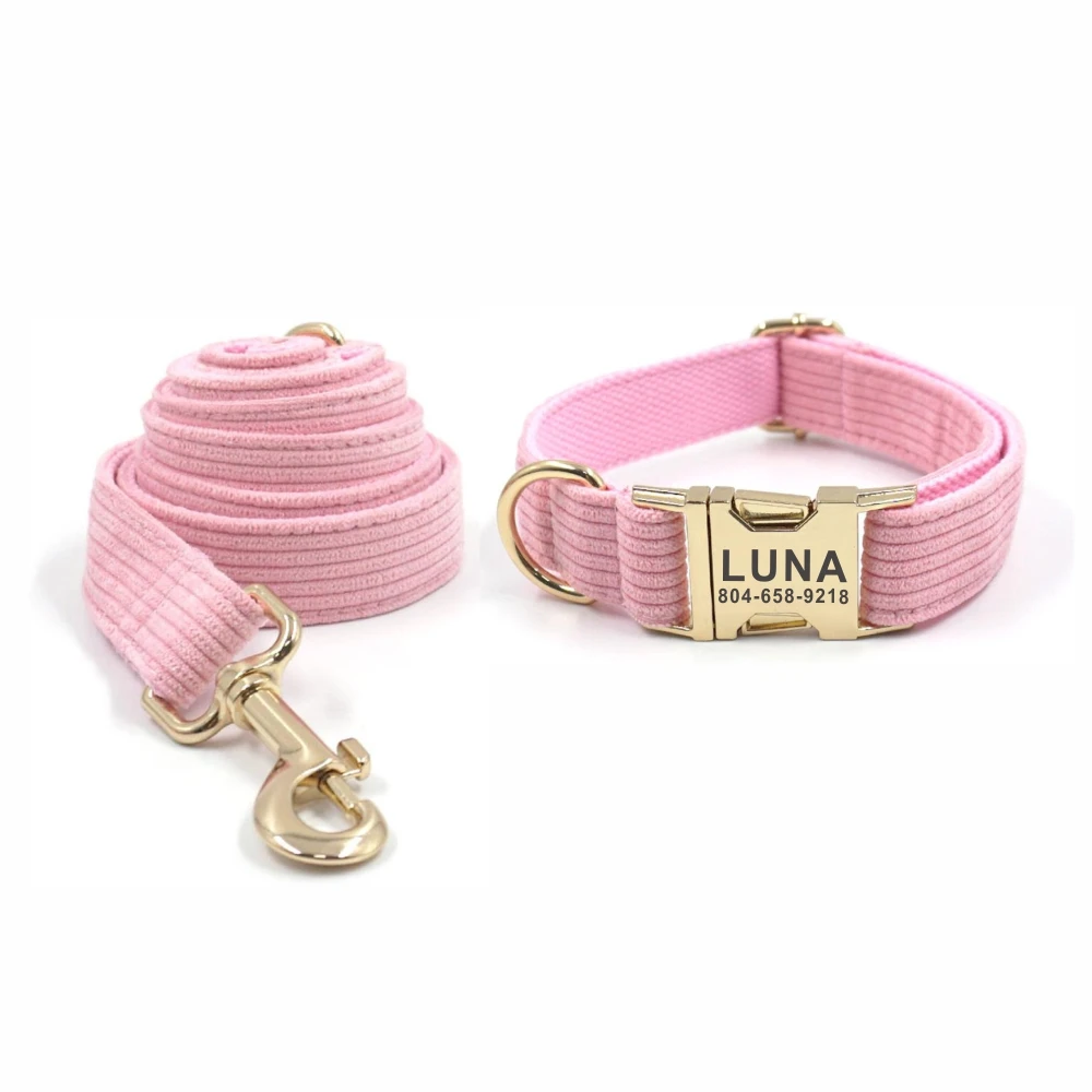 Personalized Dog Collar Custom Pet Collar Free Engraving ID Name Tag Pet Accessory Pink Thick Fiber Puppy Collar Leash
Personalized Dog Collar Custom Pet Collar Free Engraving ID Name Tag Pet Accessory Pink Thick Fiber Puppy Collar Leash