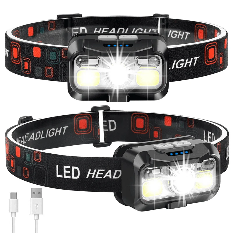 

Headlamps, 1100 Lumen Super Bright LED Headlamp Flashlight for Outdoor Hiking, Motion Sensor, 8 Modes, Waterproof Lights for Fo
