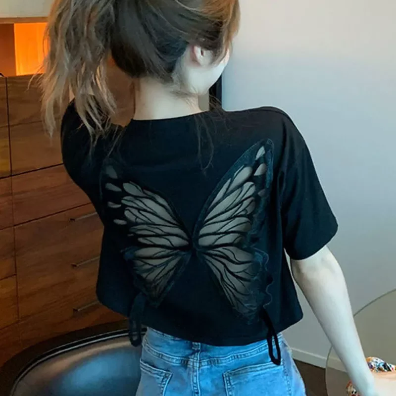 2023NEW cutout Short Sleeve Streetwear Women Harajuku T-shirt vintage clothes crop top Kawaii Female clothing fairy grunge
2023NEW cutout Short Sleeve Streetwear Women Harajuku T-shirt vintage clothes crop top Kawaii Female clothing fairy grunge