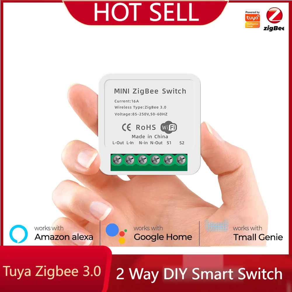 Tuya 16A Zigbee 3.0 Smart Switch 2-way DIY Light Switches Work with Smart Life APP Smart Home Automation Alexa Google Home
Tuya 16A Zigbee 3.0 Smart Switch 2-way DIY Light Switches Work with Smart Life APP Smart Home Automation Alexa Google Home