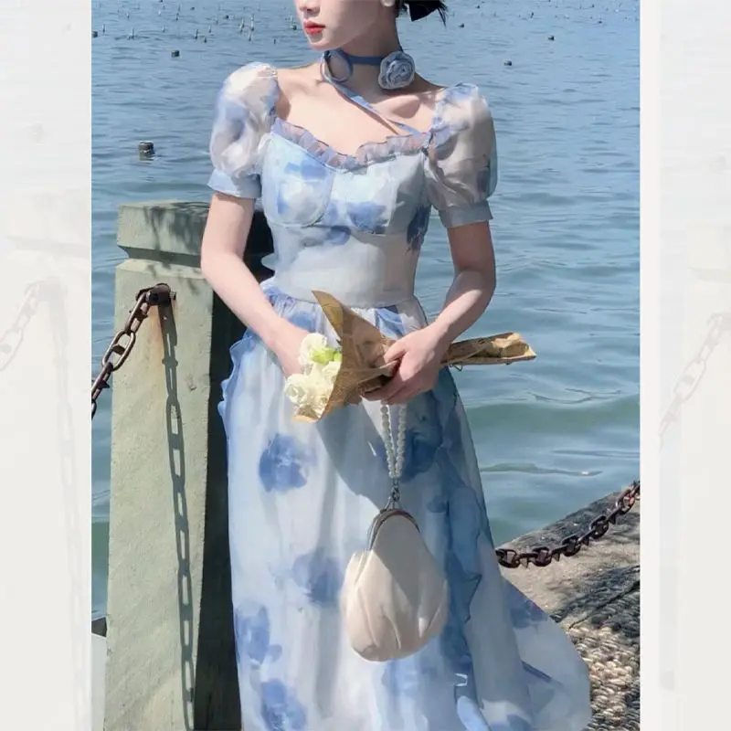 French Rose Print Elegant Chic Mixi Waist Vintage Midi Dress Summer Female Casual Long Dresses Clothes for Women Y2k Vestidos
French Rose Print Elegant Chic Mixi Waist Vintage Midi Dress Summer Female Casual Long Dresses Clothes for Women Y2k Vestidos