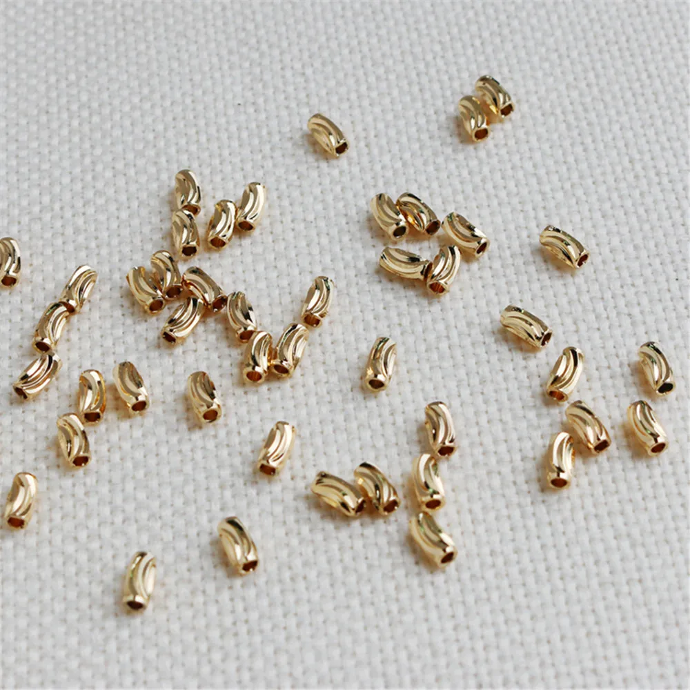 14K gold flash cut flower face 3*6mm bucket beads 4mm thick rice beads bracelet necklace loose beads DIY accessories
14K gold flash cut flower face 3*6mm bucket beads 4mm thick rice beads bracelet necklace loose beads DIY accessories