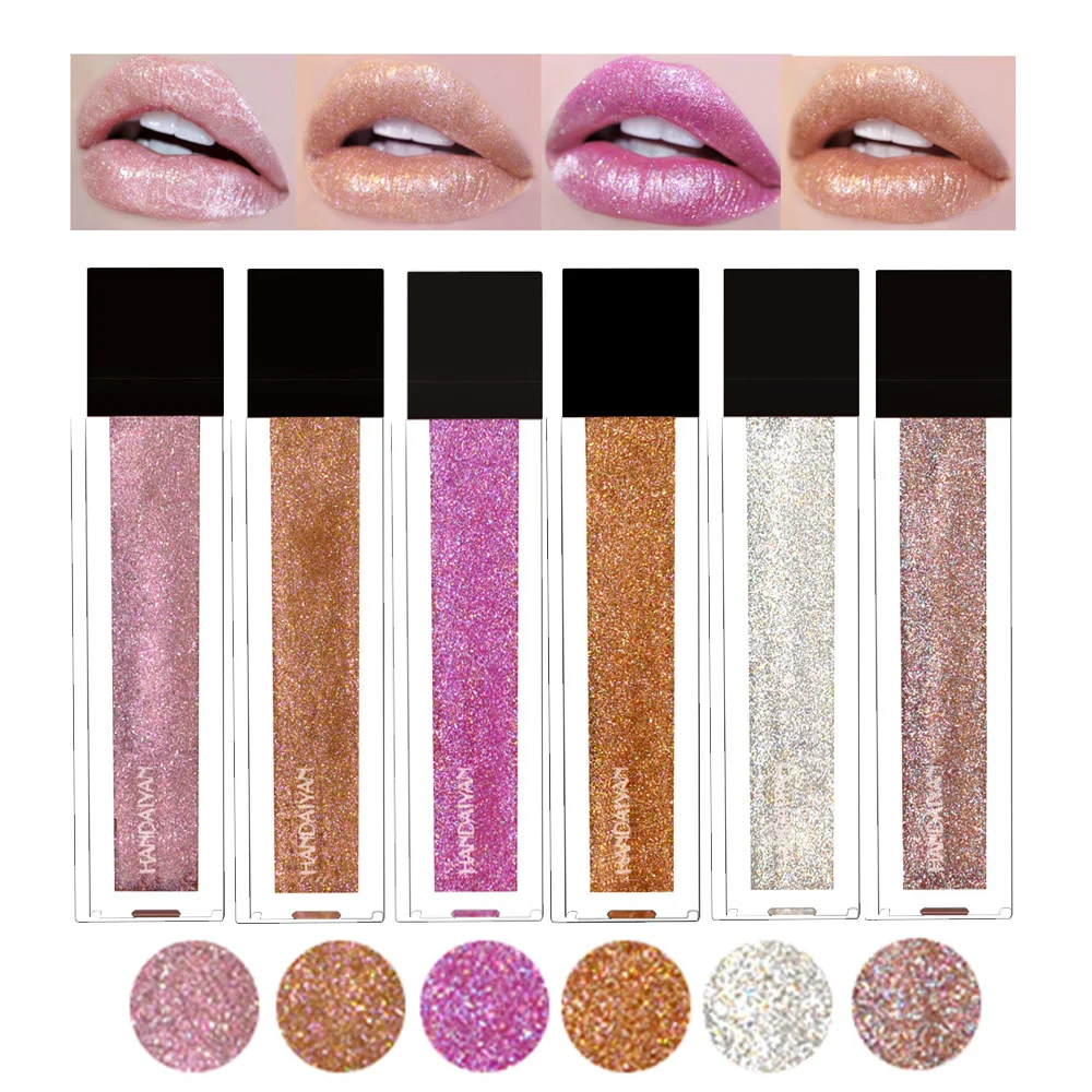 HANDAIYAN Shimmer Lip Gloss Beauty Girl Diamond Glitter Lip Tint Waterproof Long Lasting 6 Color Flash Liquid Lipstick Makeup
HANDAIYAN Shimmer Lip Gloss Beauty Girl Diamond Glitter Lip Tint Waterproof Long Lasting 6 Color Flash Liquid Lipstick Makeup