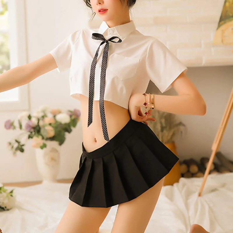 Women Shirt Pleated Skirt Suit Uniform Japanese Students Ultra Short Perspective Bow JK Uniform Temptation Sexy Student 1 Set
Women Shirt Pleated Skirt Suit Uniform Japanese Students Ultra Short Perspective Bow JK Uniform Temptation Sexy Student 1 Set