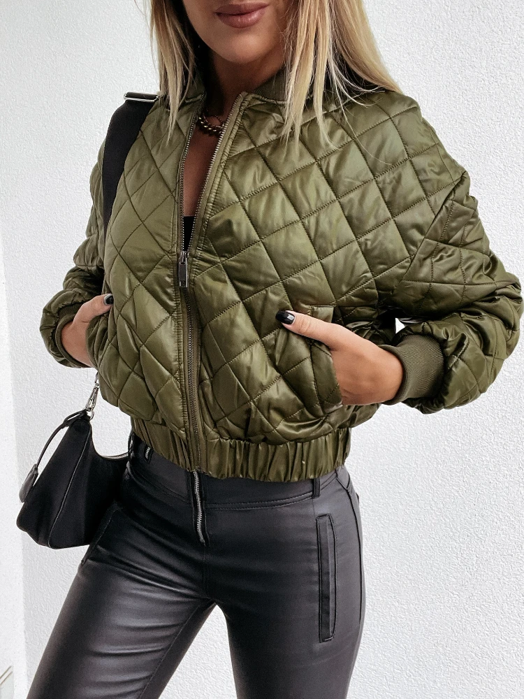 2022 Woman Fashion Long Sleeve Stand Collar Short Zipper Coat Loose Casual Vintage Office Lady Overcoat Female Winter Jackets
2022 Woman Fashion Long Sleeve Stand Collar Short Zipper Coat Loose Casual Vintage Office Lady Overcoat Female Winter Jackets